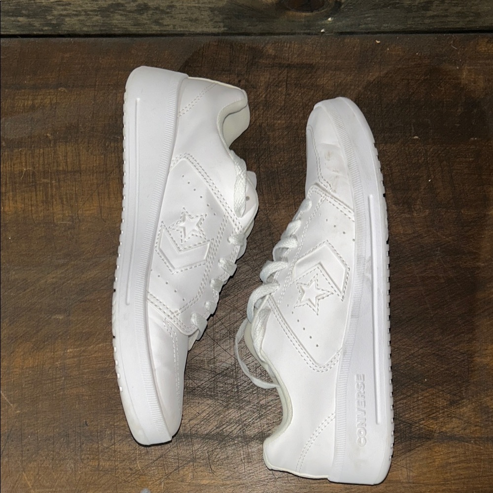 Converse White Leather Sneakers - Picture 5 of 11
